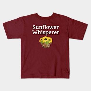 Sunflower Whisperer Kids T-Shirt
